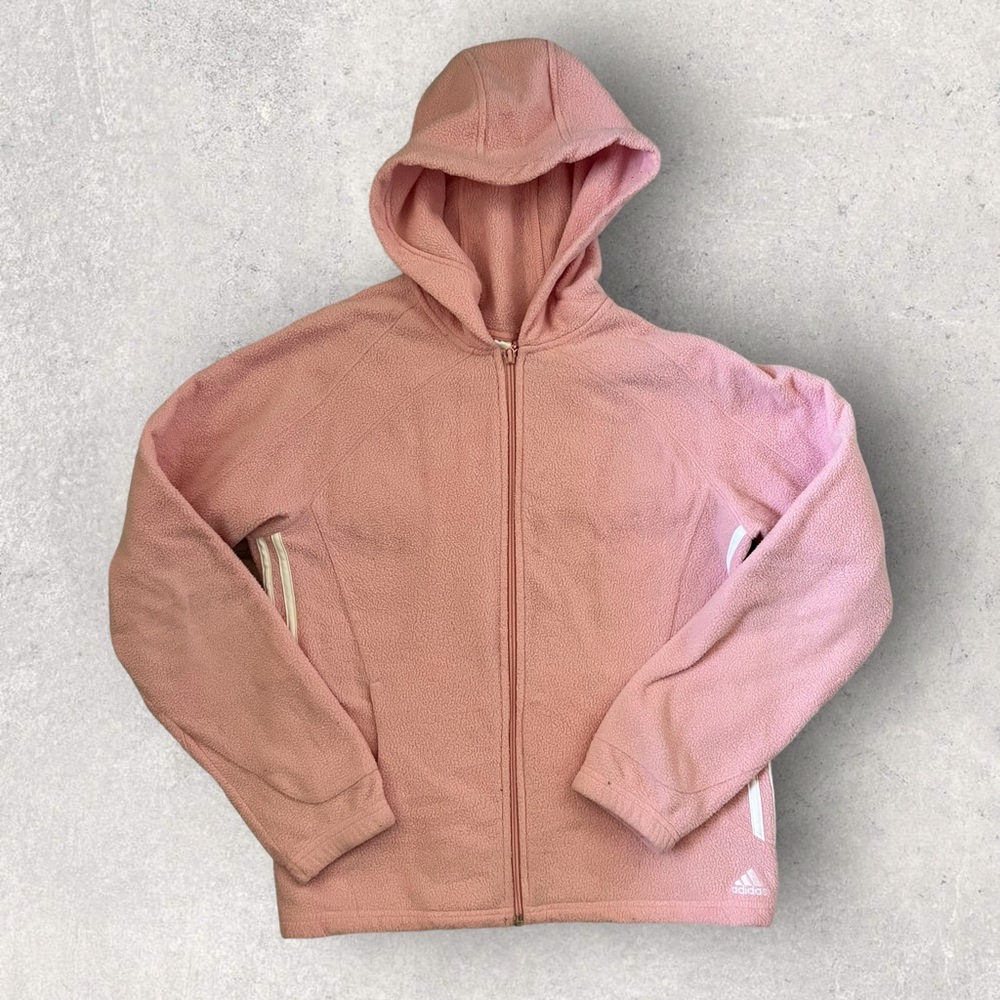 Girls Adidas Light Pink Fleece Sweater